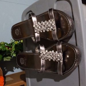 Elegant Silver Women's Sandals